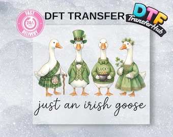 Lucky Goose St. Patrick's Day DTF Print, Ready To Press