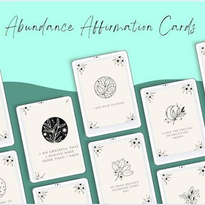 Tarjetas de Afirmación de Abundancia para Manifestar Riqueza y Lograr sus Metas Financieras para una Mentalidad Próspera y Positiva