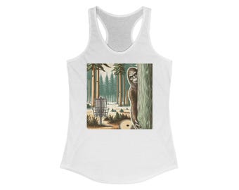 Camiseta sin mangas de disc golf Bigfoot con espalda nadadora: ropa deportiva para mujer