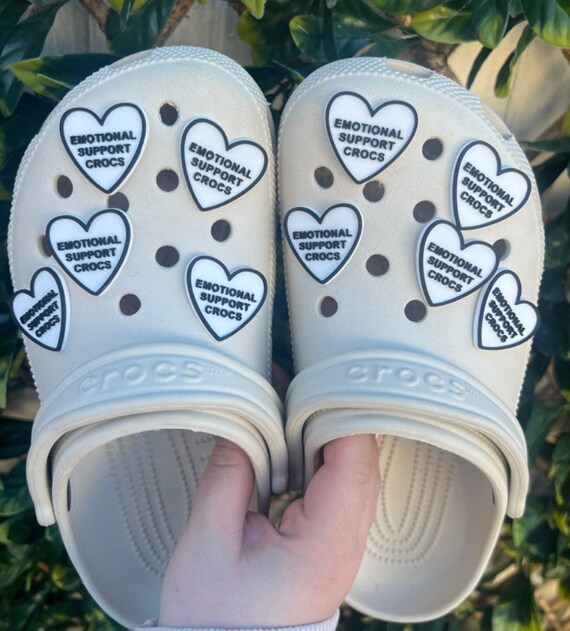 Emotional Support Crocs Funny Slogan Clog Charms Croc Jibbitz Sayings Etsy