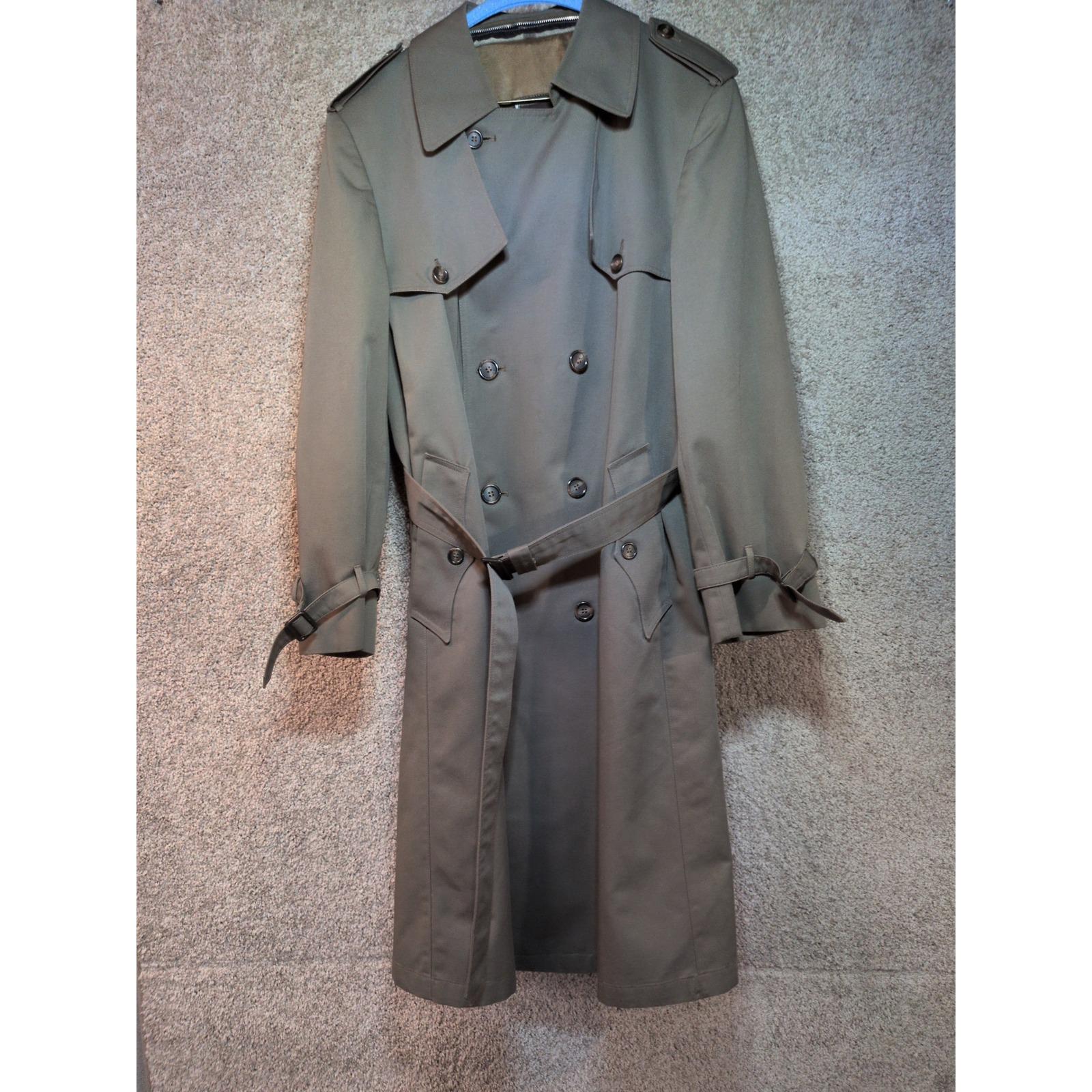 Christian Dior Monsieur トレンチコート 40R Christian Dior Monsieur Mens Trench Coat 40R Olive Taupe Double