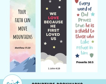 Scripture Bookmarks | Memory Verse Cards (Digital Download)