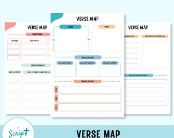 Christian Verse Map Template Printable | Kids Homeschool (PDF)