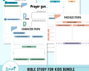 Kids Bible Study Bundle | Christian Homeschool Printable (PDF)