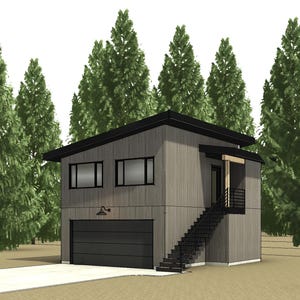 View of Detached Double Car Garage With Apartment Suite Above - Etsy