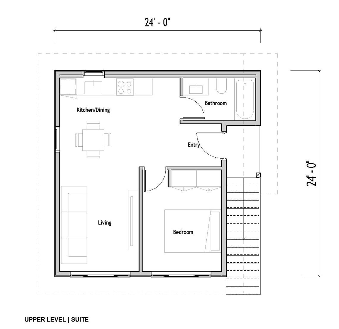 View of Detached Double Car Garage With Apartment Suite Above - Etsy