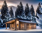 750sqft Cabin | 2 Bed/1 Bath Small Home Plan