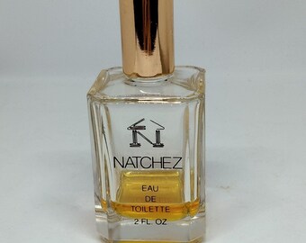 Natchez Eau De Toilette French Parfum Vintage Partial Glass Bottle No Atomizer Splash Decor Styling Organizing Reusable Refillable Perfume