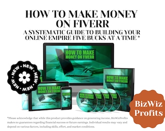 How To Make Money On Fiverr eBook with Bonuses, Online Freelancing Guide, Make Money Online, Fiverr Strategies, Online Job Opportunities