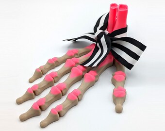 Skeleton Hand Flexi Fidget Toy | Unique  Stress Relief Toy Not Just For Halloween | Customizable