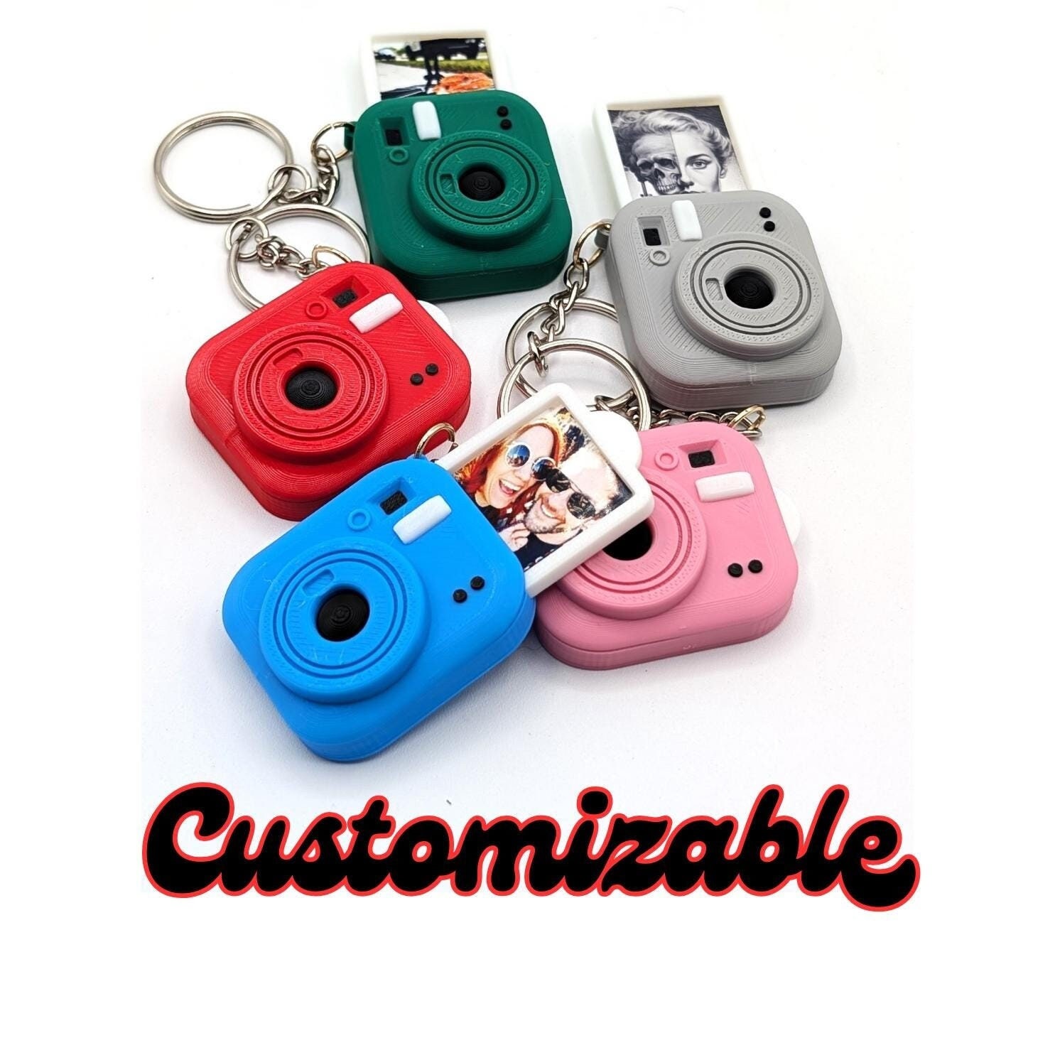 Mini Camera Keychain With Photo Insert Personalized Gift for Any