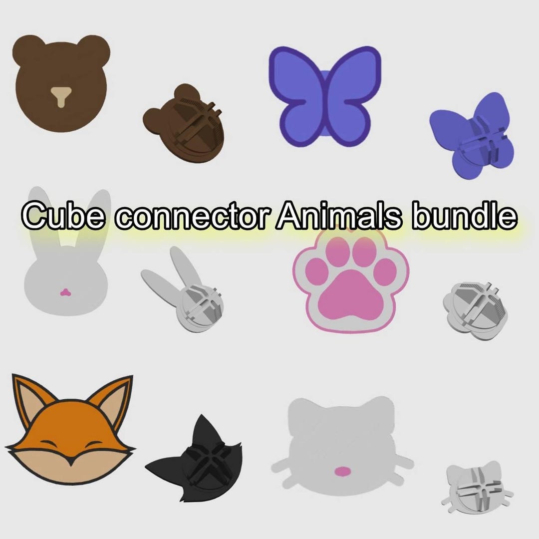 Animal Motif Cube Connector Pack for Different Event Vendors for Stands ...