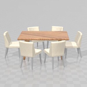 Dining table 3d model stl file for 3d printing download file home file ready to print digital files stl ready to use accesorie stl
