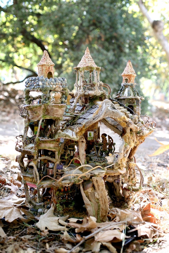 The Fairy Castle Amazing Forest House 2 1 2 Tall Etsy