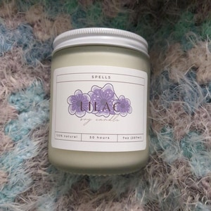 Lilac soy wax candle 7 oz