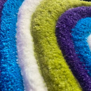 Fluffy Tufted Hearts Keyboard Rug Colourful Rug Rainbow Gamer Gift ...