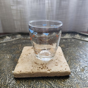 Vintage MCM cocktail shot glass atomic amoeba