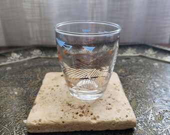 Vintage MCM cocktail shot glass atomic amoeba