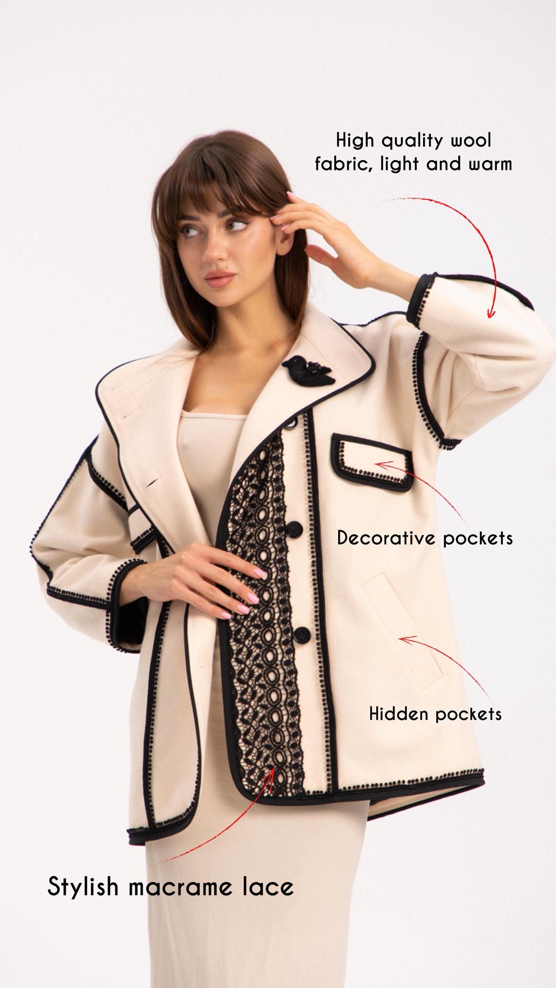 Beige Wool Jacket main image 1