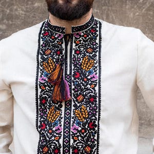 mens linen shirt, white vyshyvanka, ukrainian embroidery, linen shirt, vyshyvanka for men, summer shirt, custom shirt, gifts for boyfriend