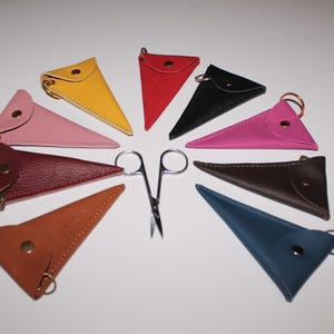Porta forbici personalizzata pelle, Custodia per forbici pelle, Astuccio forbici pelle, Custodia protezione forbici manicura