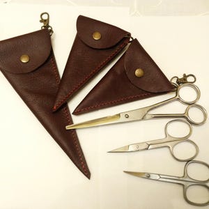 Porta forbici personalizzata pelle, Custodia per forbici pelle, Astuccio forbici pelle, Custodia protezione forbici manicura