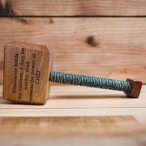 Personalized Wood Hammer, Laser Engraved Wood Hammer, Laser Engraved Hammer, Wood Thor Hammer, Military PCS/ETS Gift, Retirement Gift