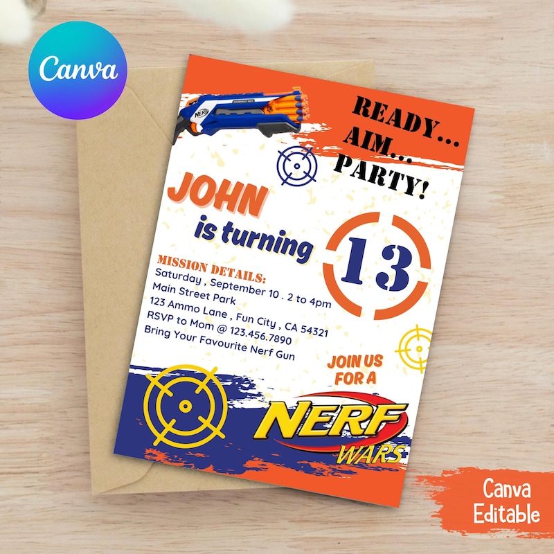 Nerf Battle Party - Etsy