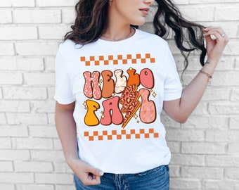Trendy Hello Fall Trendy Graphic Tee - Jersey Short Sleeve Tee
