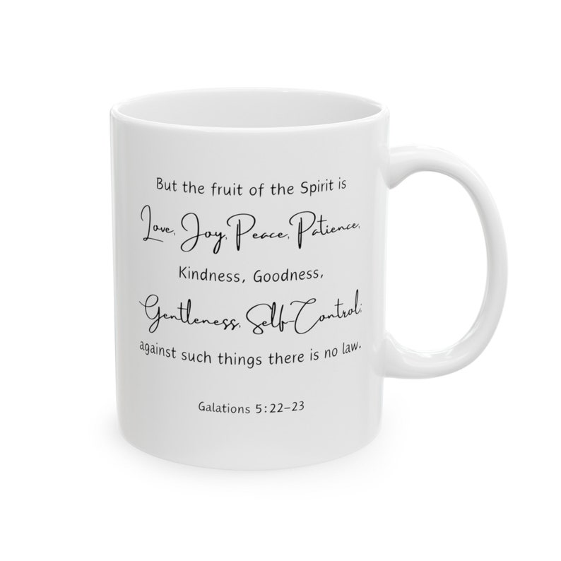 The Fruit of the Spirit Coffee Mug Galations 5:22-23 Mug Jesus Lover ...