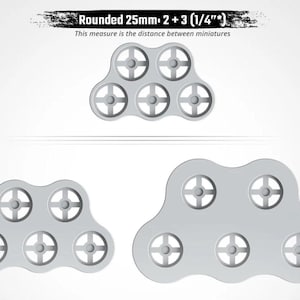 25mm Model movement trays with magnet holders