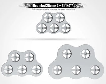 25mm Model movement trays with magnet holders