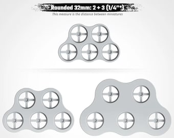 32mm Model movement trays with magnet holders