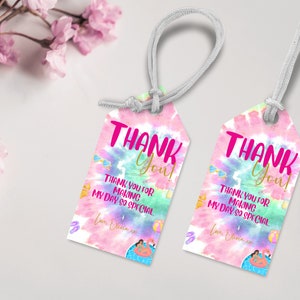 Pool Party Favor Tag Template | Thanks For Making My Party A Splash | Gift Labels | Pool Party Printables | Swim Party | Pineapple Party