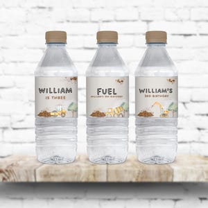 Water Bottle Label | Construction Water Label | Diy Digital Decorations | Construction Bottle Label | Construction Party