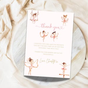 Instant Download | Gymnast Birthday Party | Thanks For Tumbling By Favor Tags | Gymnastics Thank You Labels | Gymnastics Thank You Card