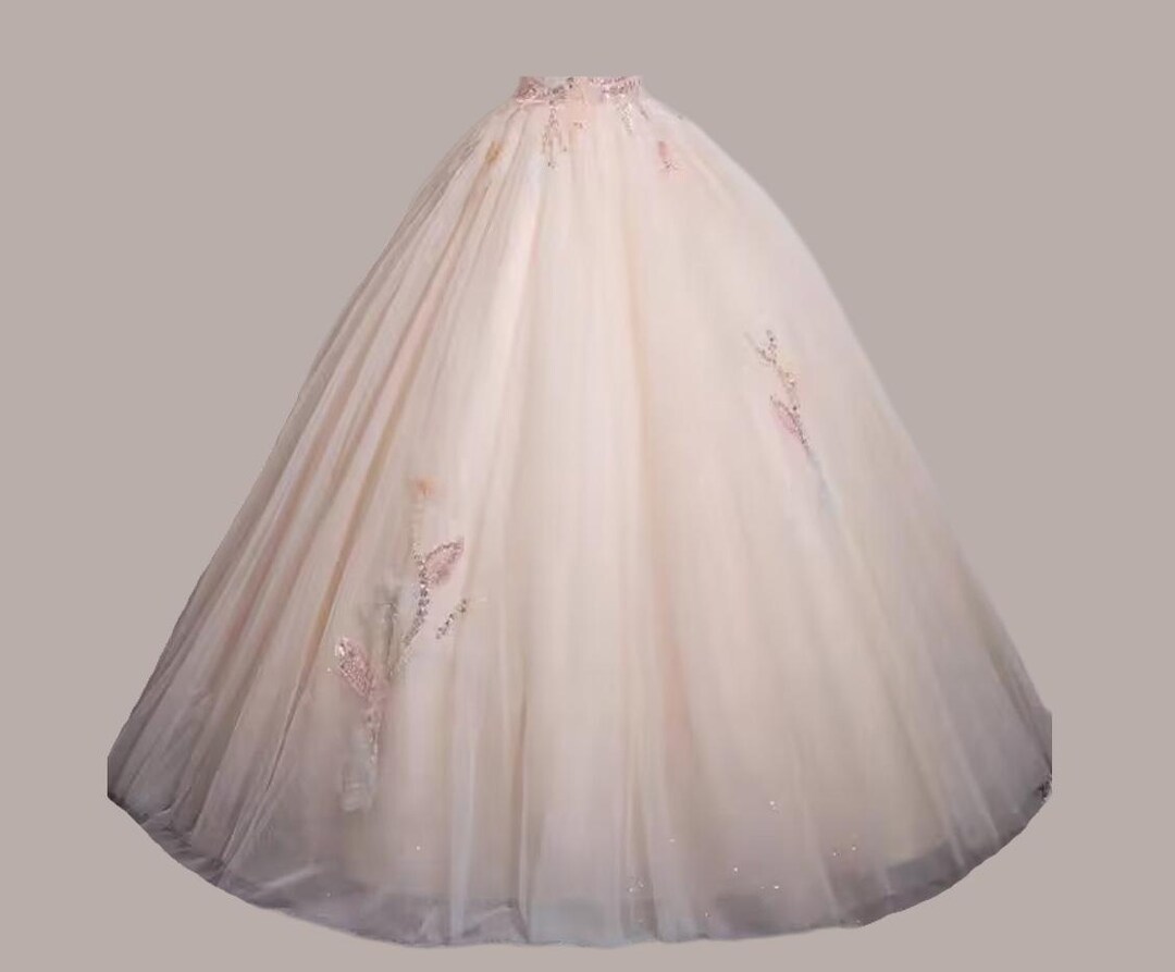 Lace Gown With Tulle Skirt main image 1
