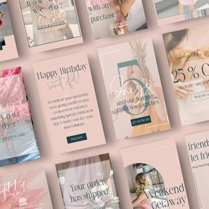 30 konfigurowalnych szablonów wiadomości e-mail dla branży modowej | Marketing e-mailowy | Szablon Klaviyo Canva | Convertkit | Przepływ marketingu e-mailowego w butiku