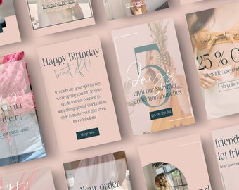 30 Customizable Fashion E-Commerce Email Templates | Email Marketing | Klaviyo Canva Template | Convertkit | Boutique Email Marketing Flow