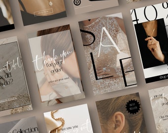 30 Aesthetic Editable Jewelry E-Commerce Email Templates | Klaviyo Email Template | Convertkit | Canva Email | Welcome Email Marketing Flow