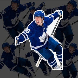 Mitch Marner Toronto Maple Leafs NHL Digital Art Illustration Laptop Aufkleber Aufkleber