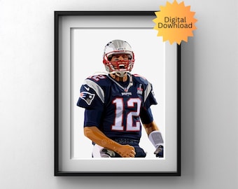 [レア] NFL ニューイングランドペイトリオッツ　トムブレイディ　[セール！] 偉大なトム・ブレイディ ニューイングランド・ペイトリオッツ アート