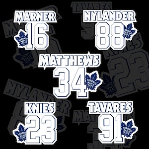 Toronto Maple Leafsweathets Marner Knies Tavares Nylander NHL Laptop Aufkleber