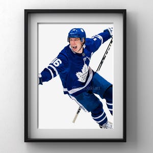 Mitch Marner Toronto Maple Leafs NHL Digital Art Illustration Print 8.5x11&quot; Matte Photo Paper