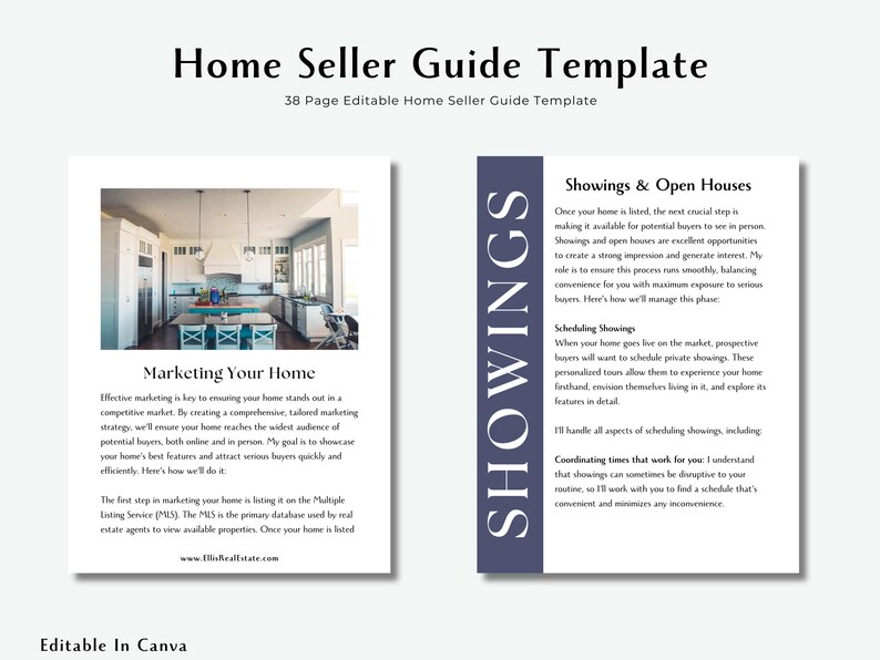 Editable Home Seller Guide Template Customizable Real Estate Seller's ...