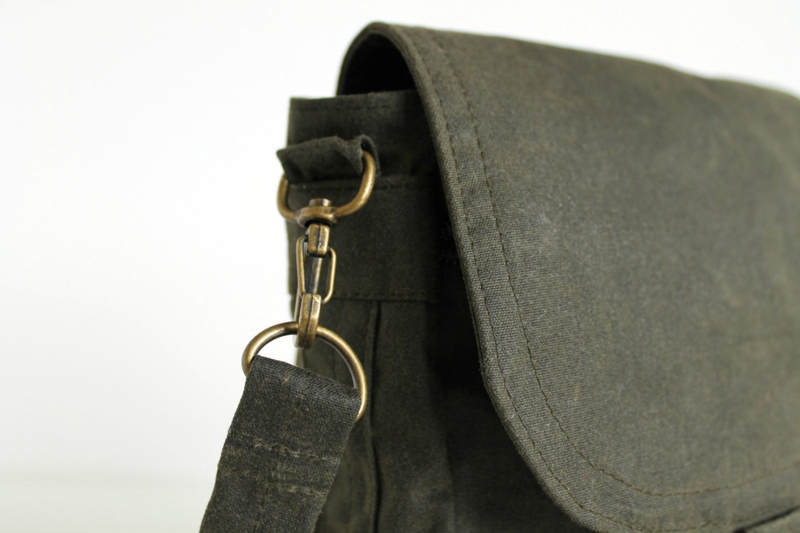 Waxed Canvas Bag, Waxed Canvas Hip Bag, Waxed Canvas Pouch the Olive