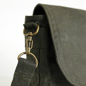 Waxed Canvas Bag, Waxed Canvas Hip Bag, Waxed Canvas Pouch The Olive Hipster Plus image 4