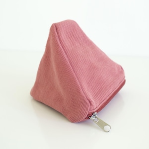 READY TO SHIP, small cotton pouch, red pouch, coin purse, mini organizer, zipper pouch, mini purse, key purse- The Cedarwood Sushi Purse