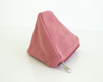 READY TO SHIP, small cotton pouch, red pouch, coin purse, mini organizer, zipper pouch, mini purse, key purse- The Cedarwood Sushi Purse