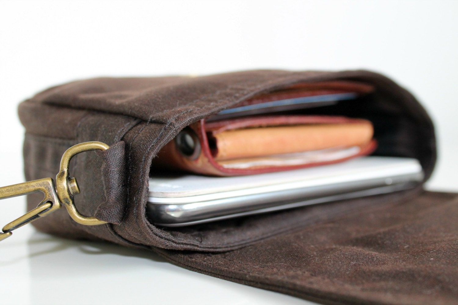 Waxed Canvas Hip Bag Waxed Canvas Pouch Waxed Canvas Bag Etsy